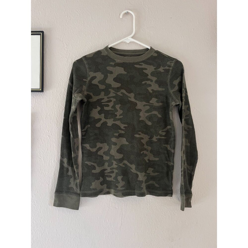 Waffle Knit Thermal top, camo